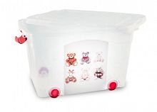 Контейнер для игрушек на колесах 40 л ROLLER BOX IML Медвежонок купить в интернет магазине | M555.COM.UA
